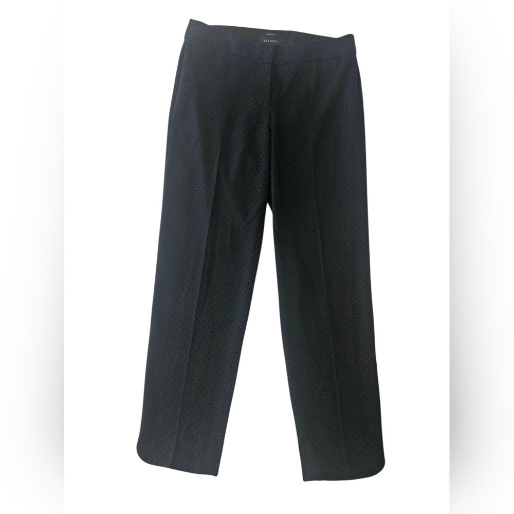 TALBOTS Swiss Dot Tulip Hem "Hampshire" Cropped Pants | SZ 4 - Picture 2 of 11